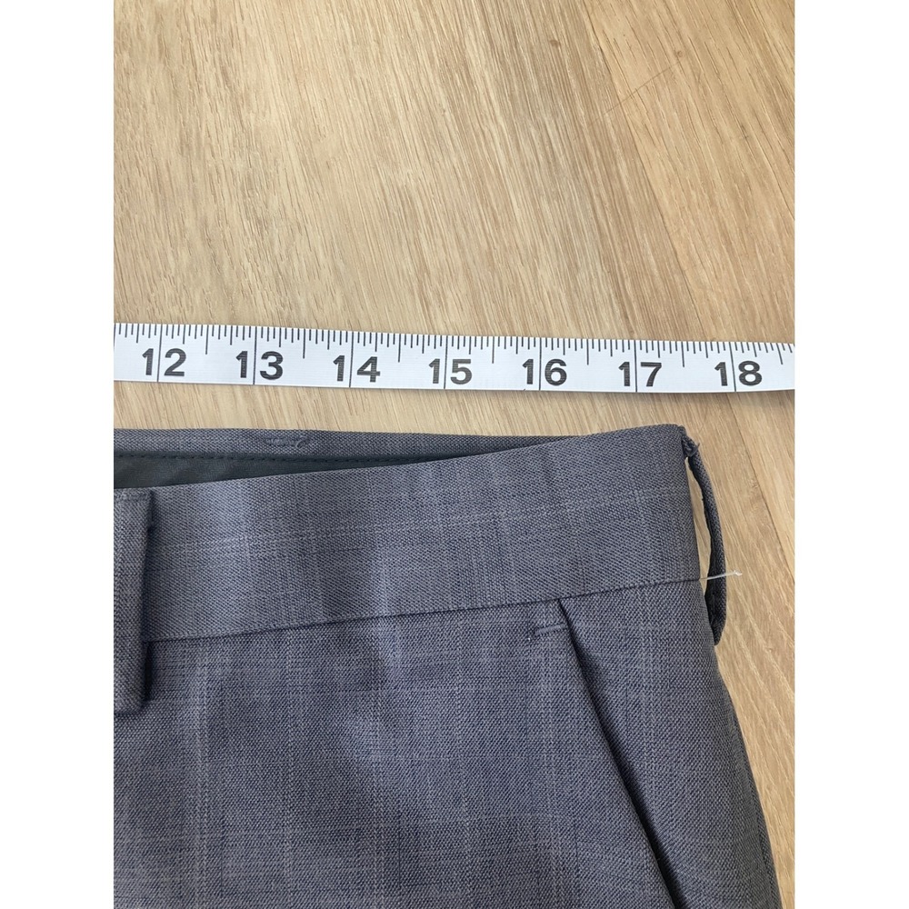 Perry Ellis Portfolio Men's Gray Stripe Dress Pants Size 34x32 - Picture 4 of 5